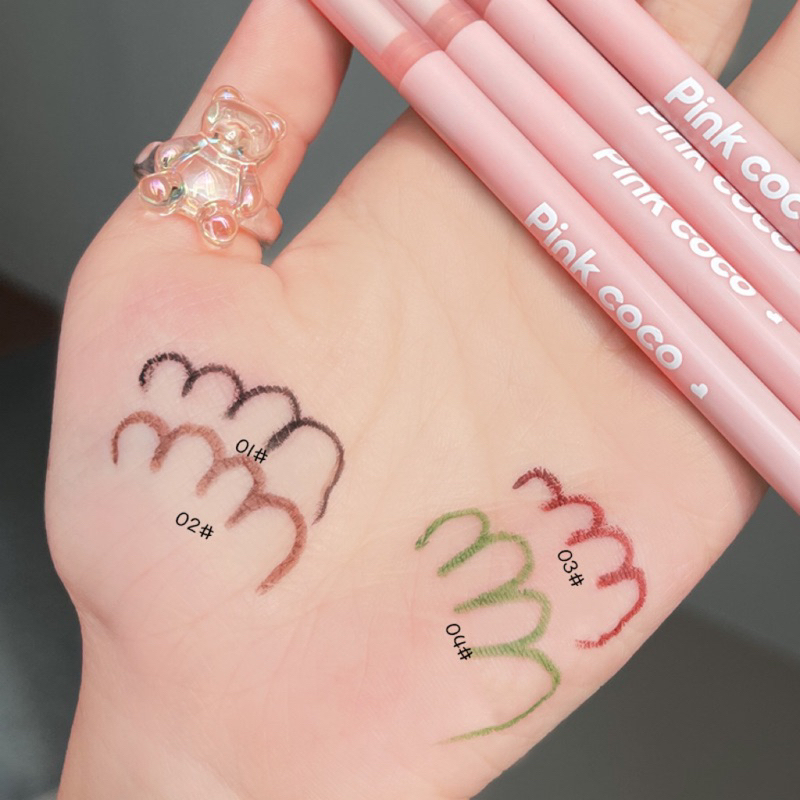 Chì Kẻ Mắt Siêu Lì PINK COCO Chống Nước Bền Màu KHÔNG LEM Vỏ Hồng