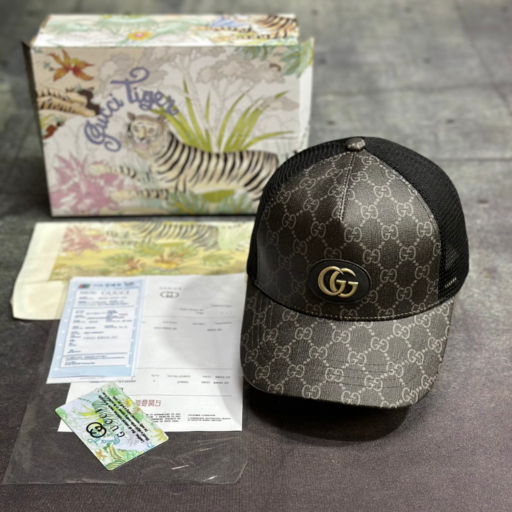 Nón lưới Mũ siêu cấp logo GG khuy đồng fullboxx hộp