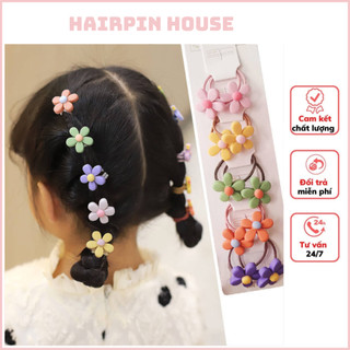 Dây cột tóc, set dây cột tóc 10 sơi cho bé gái nhiều hoạ tiết dễ thương