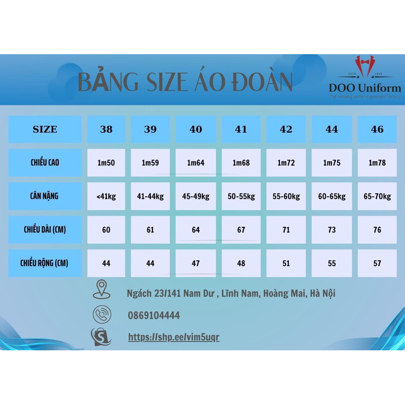 Áo sơ mi đoàn thanh niên dài tay , cộc tay hàng công ty loại đẹp