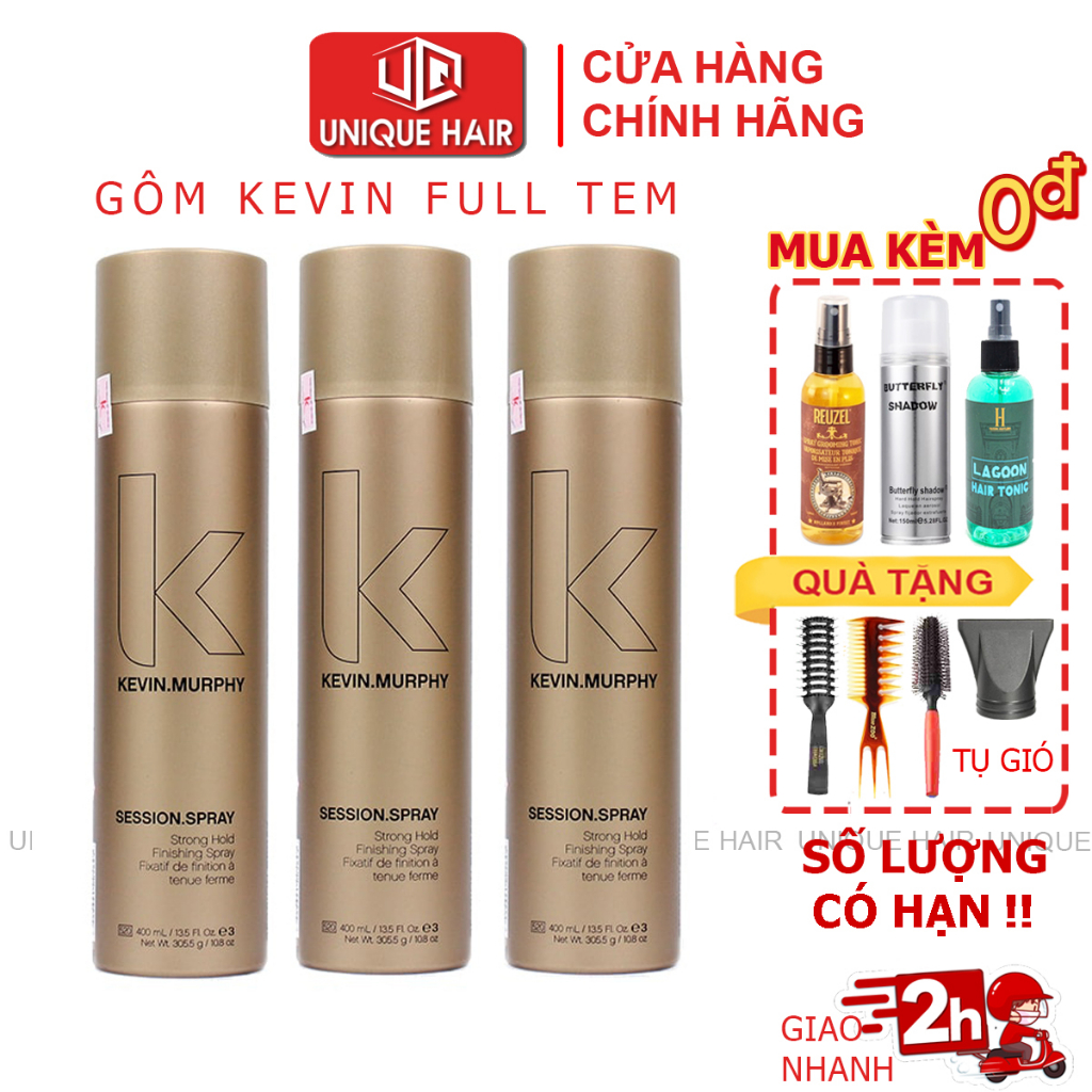 Gôm xịt tóc Kevin Murphy Session Spray 400ml USA 2023 - Chính Hãng + Quà Tặng