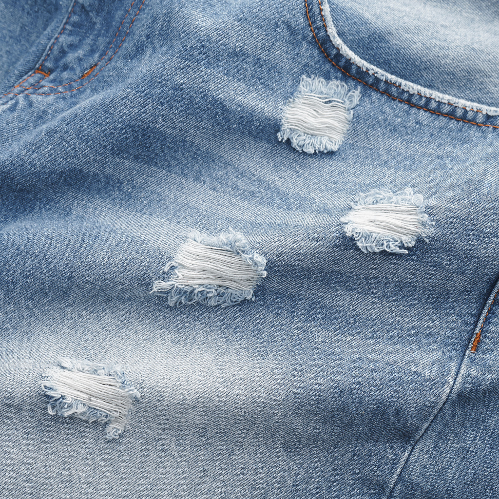 Quần short jean vải cotton tông màu xanh bigsize nam < 140kg