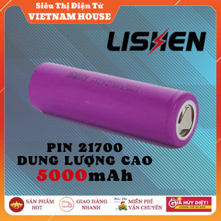 Pin xịn 5000mah - dung lượng cao || pin chính hãng lishen 21700, cell pin chuẩn dung lượng cao 5000mah, pin sạc 21700