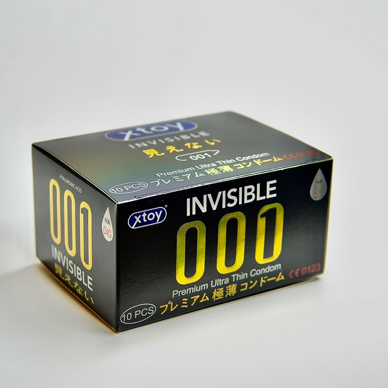 Bao cao su XTOY 001, siêu mỏng, nhiều gel, kéo dài thời gian, dưỡng chất Hyaluronic Acid làm se khít - Hộp 10 bcs