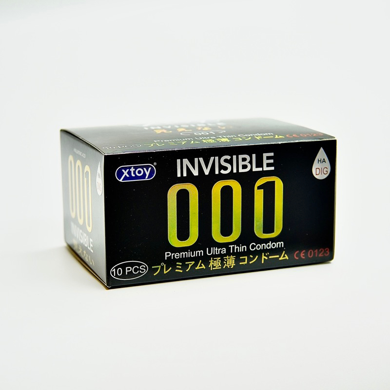 Bao cao su XTOY 001, siêu mỏng, nhiều gel, kéo dài thời gian, dưỡng chất Hyaluronic Acid làm se khít - Hộp 10 bcs