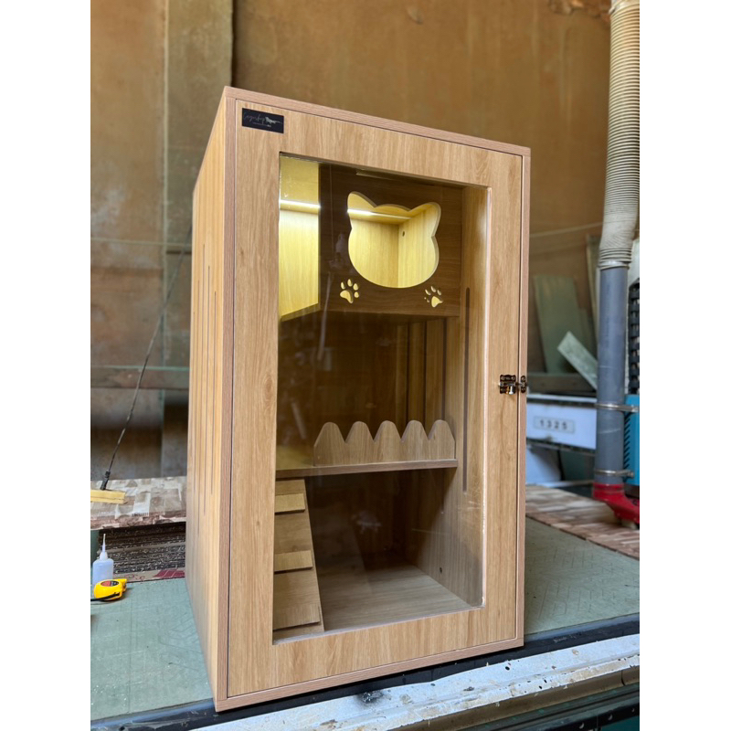 Chuồng mèo gỗ MDF  chống ẩm, Nhà mèo, Lồng mèo, Nhà thú cưng giá xưởng,od zalo 0842149545còn 1800k