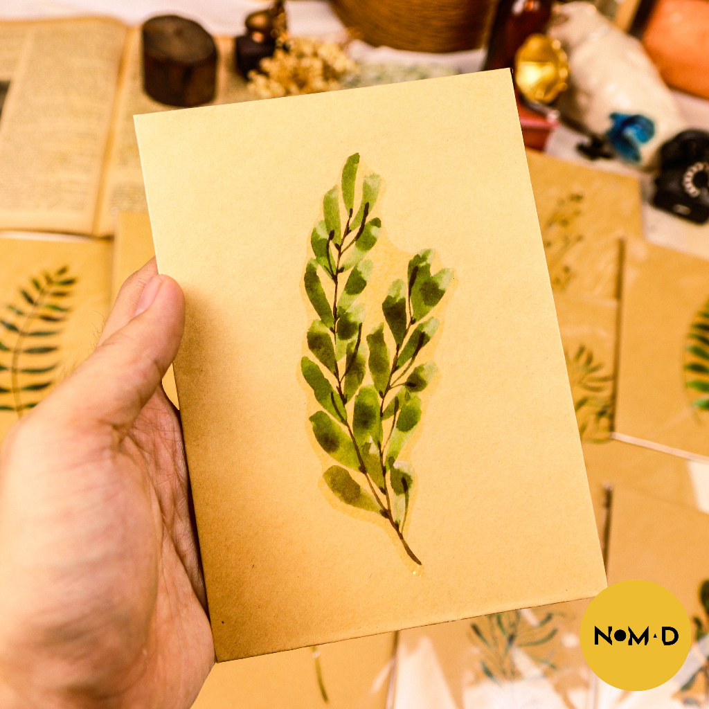Thiệp Simple Hoa Lá Vintage Độc Đáo Ngẫu Nhiên - NOMAD GARDEN