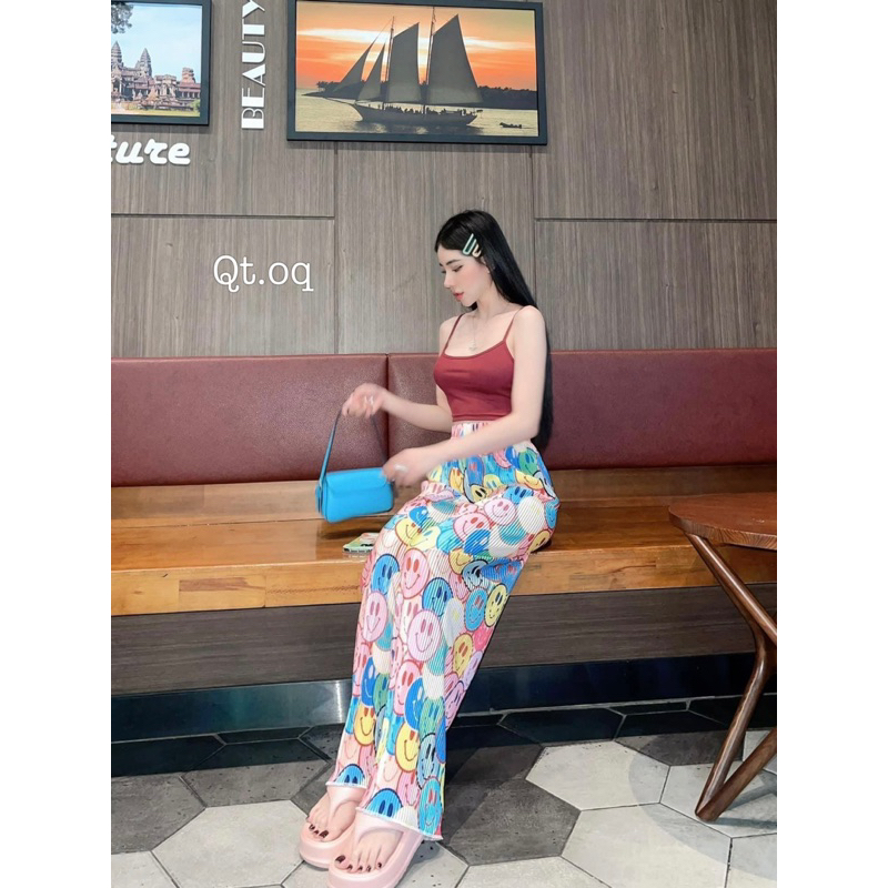 Quần thái full nhiệt dập ly Cartoon