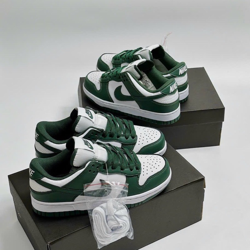 GIÀY SB DUNK LOW WHITE GREEN LAI AU