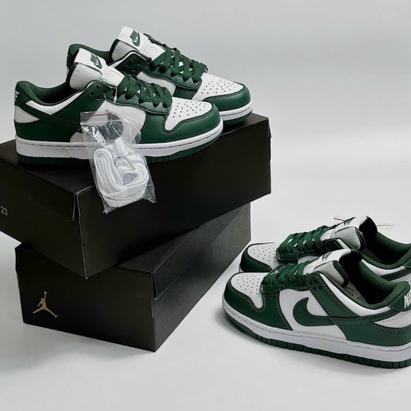 GIÀY SB DUNK LOW WHITE GREEN LAI AU