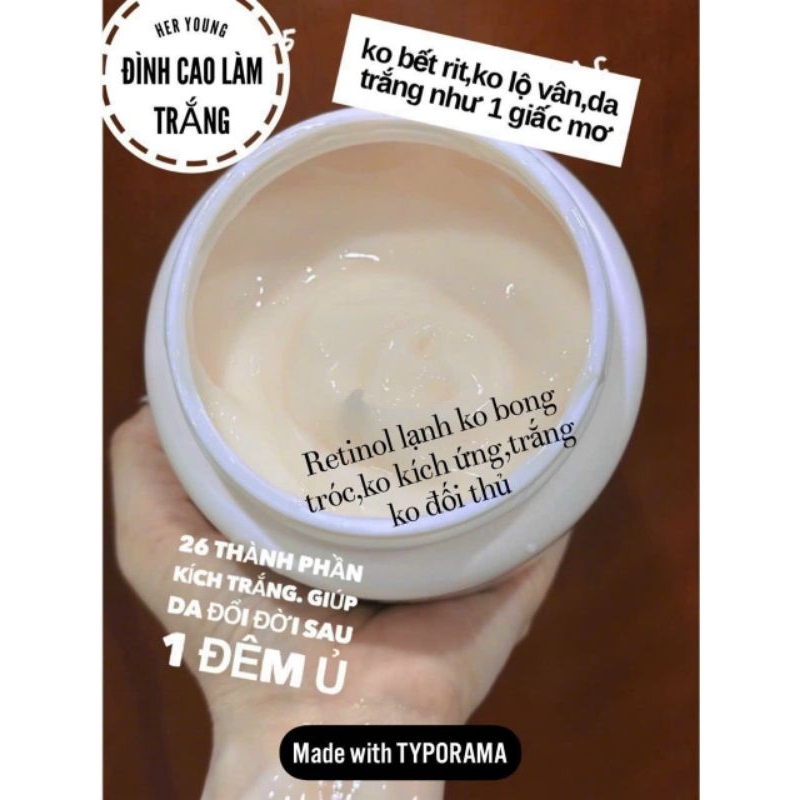 Ủ kích trắng retinol,trắng banh nóc  ủ trắng phi thuyền chính là đây nha các chị e