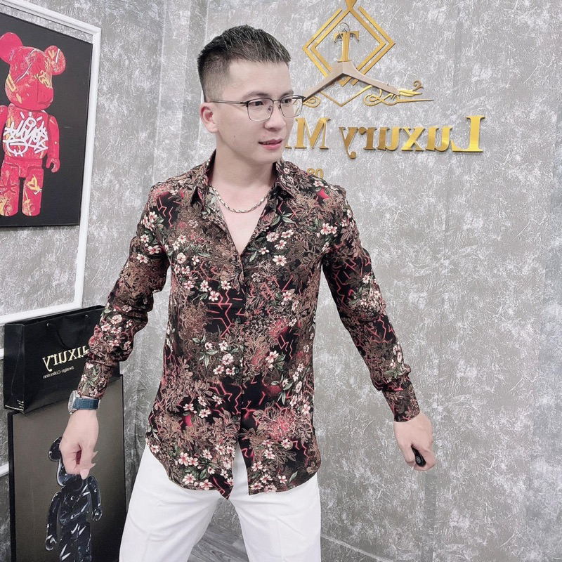 Sơ Mi Nam Vải Lụa Gấm Thuỷ Cao Cấp Không Nhăn Không Phai Không Xù
