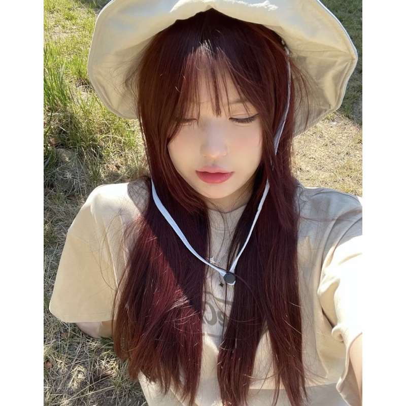 🌹🖤WIG TEEN/ TÓC GIẢ MÀU ĐỎ SIÊU HIẾM🌹🖤tặng kèm WIGCAP