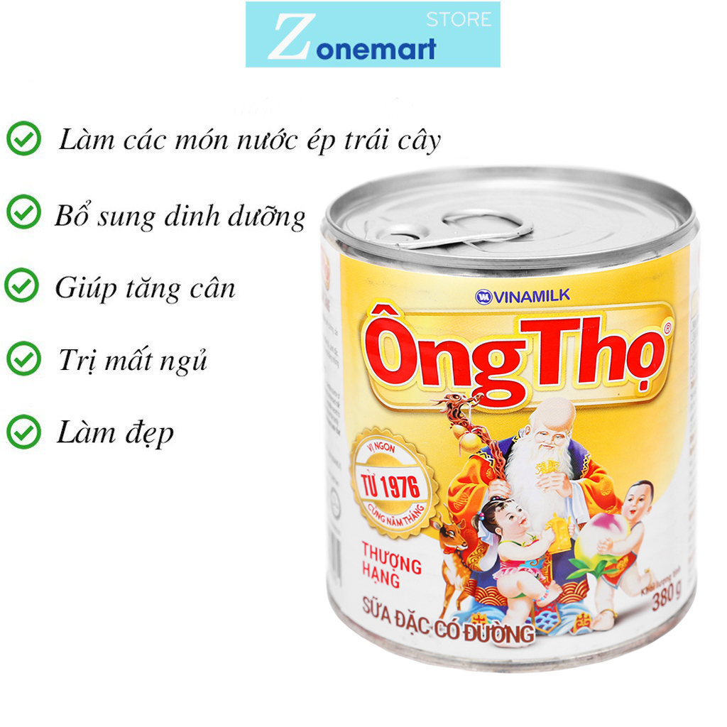 Sữa đặc ông thọ lon trắng bật nắp vinamilk  B051