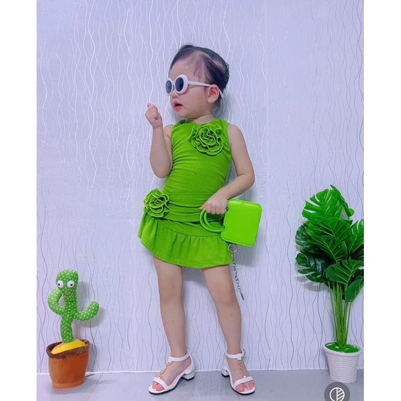 Đầm váy body hoa cho bé gái 7-30kg