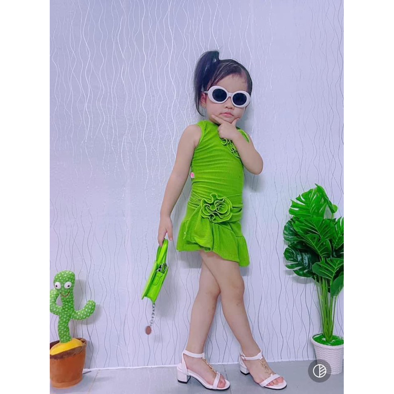 Đầm váy body hoa cho bé gái 7-30kg