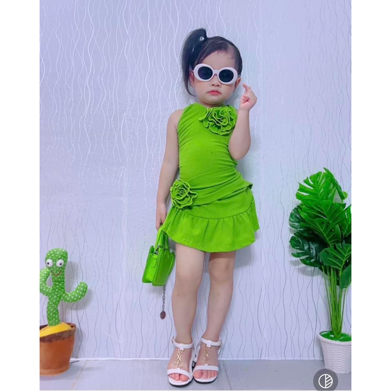 Đầm váy body hoa cho bé gái 7-30kg