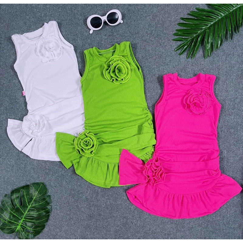 Đầm váy body hoa cho bé gái 7-30kg