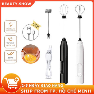 Máy đánh trứng, máy tạo bọt cà phê cầm tay mini cổng sạc USB