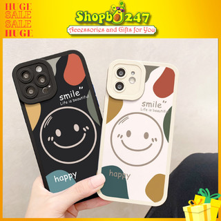 Ốp lưng điện thoại iphone Smile trắng, đen cho ip 7/8/plus/x/xs/xr/xsmax/11/12/13/14/mini/pro/max/promax - Shopbo247