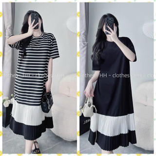 Đầm bầu cotton chân ly Váy bầu xinh thấm hút mồ hôi cho mẹ bầu công sở V47