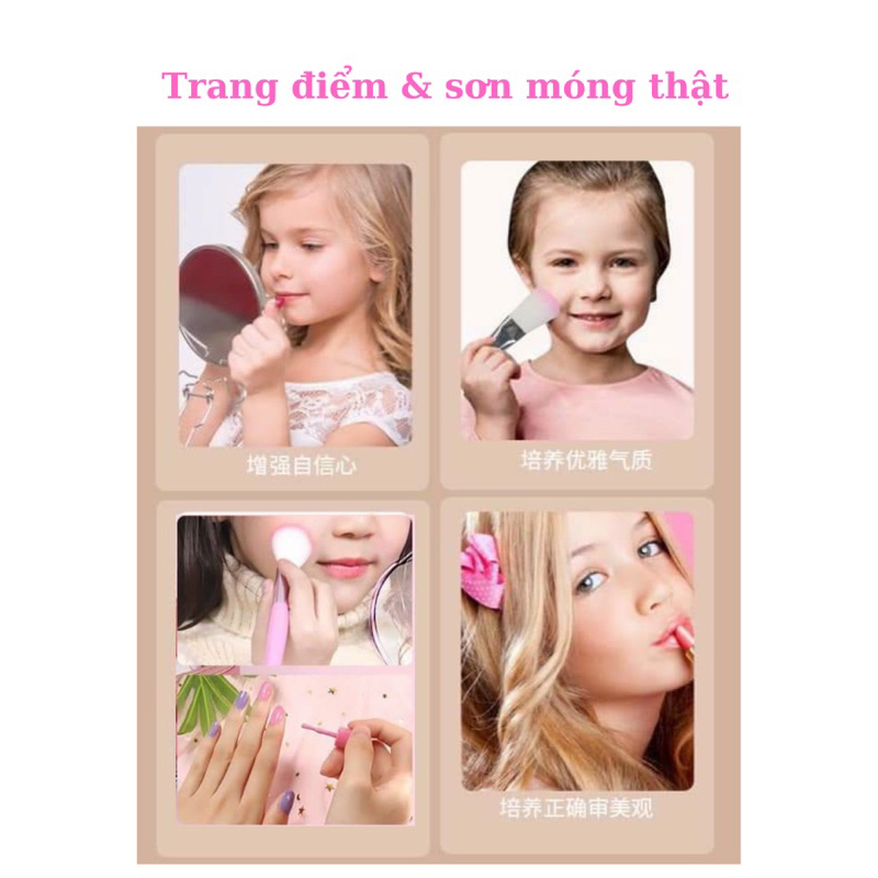 VALI trang điểm cá nhân cực đầy đủ, make up thật, dễ dàng làm sạch với nước dành cho bé gái