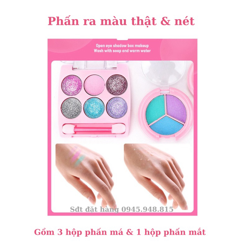 VALI trang điểm cá nhân cực đầy đủ, make up thật, dễ dàng làm sạch với nước dành cho bé gái