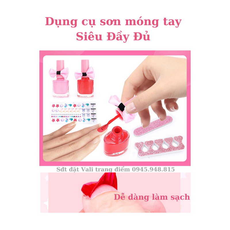 VALI trang điểm cá nhân cực đầy đủ, make up thật, dễ dàng làm sạch với nước dành cho bé gái