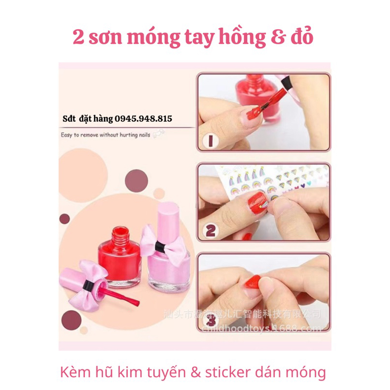 VALI trang điểm cá nhân cực đầy đủ, make up thật, dễ dàng làm sạch với nước dành cho bé gái