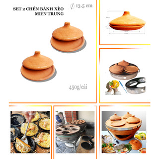 Chén đổ bánh xèo miền trung bằng đất