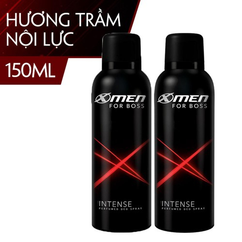 Combo 2 Xịt Khử Mùi XMen For Boss Intense 150ml/chai