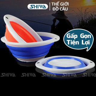 Bát đựng mồi trộn mồi câu cá gấp gọn tiện lợi - khay trộn mồi câu đài, câu lure phụ kiện shiwa
