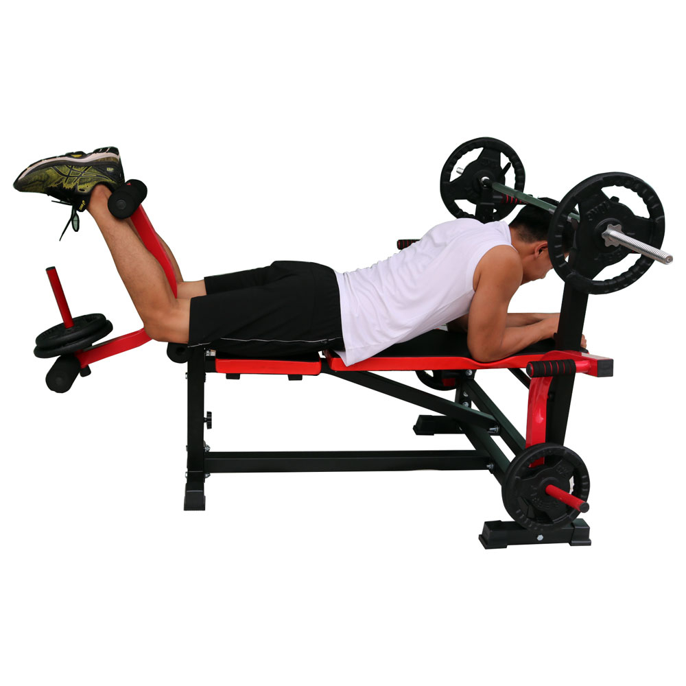 Ghế tạ giàn tạ đa năng bằng thép màu đen đỏ không có kéo xô Reefit Sport RF-20240