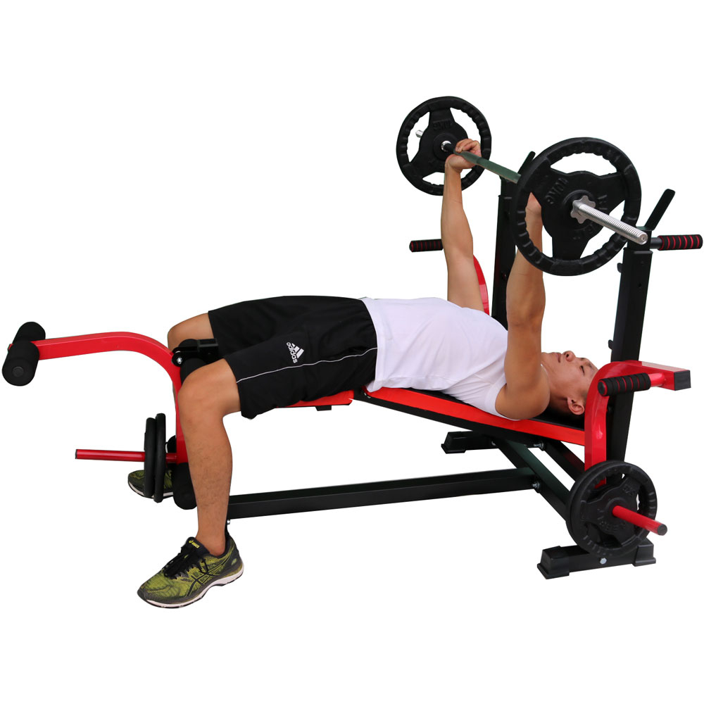 Ghế tạ giàn tạ đa năng bằng thép màu đen đỏ không có kéo xô Reefit Sport RF-20240