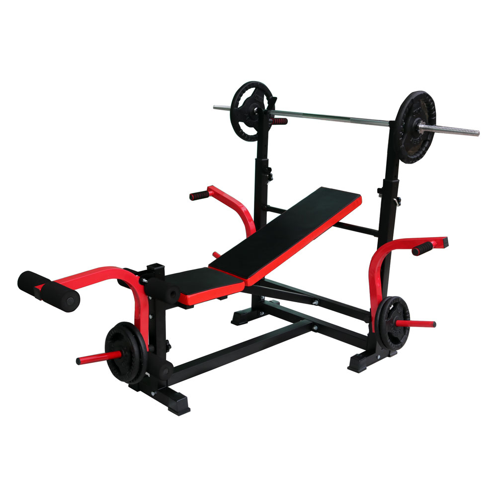 Ghế tạ giàn tạ đa năng bằng thép màu đen đỏ không có kéo xô Reefit Sport RF-20240