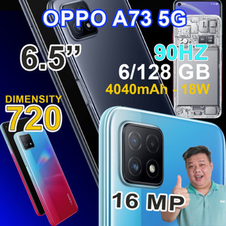 Điện thoại oppo a73 5g 128gb cấu hình cao dimensity 720 chiến game mượt
