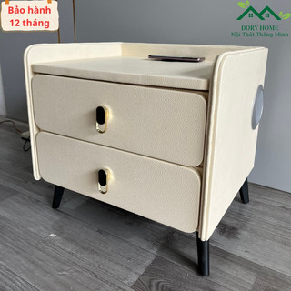 Tủ Đầu Giường Thông Minh Táp Đầu Giường Phong Cách Hiện Đại Có Loa Bluetooth,Sac Điện Thoại Thông Minh- Nội Thất Dory