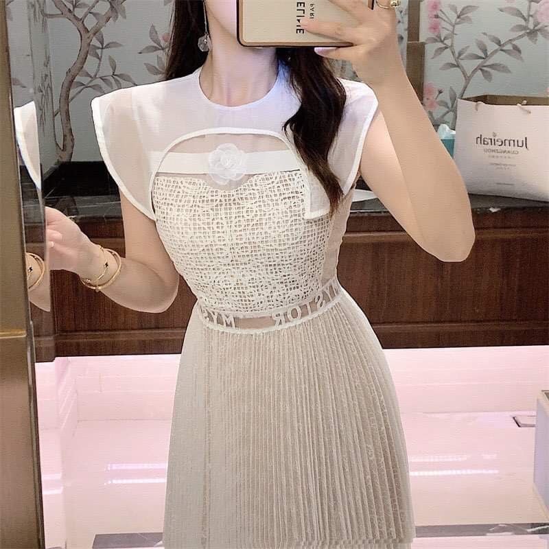 Đầm xòe phối ren kiểu dáng sang trọng