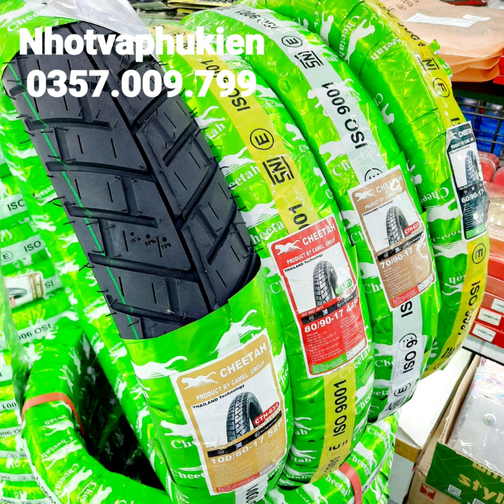 Camel cheetah size Lớn 120/70-17, 100/80-17,  60/90-17 và 70/90-17 và 80/90-17 không ruột hoặc có ruột