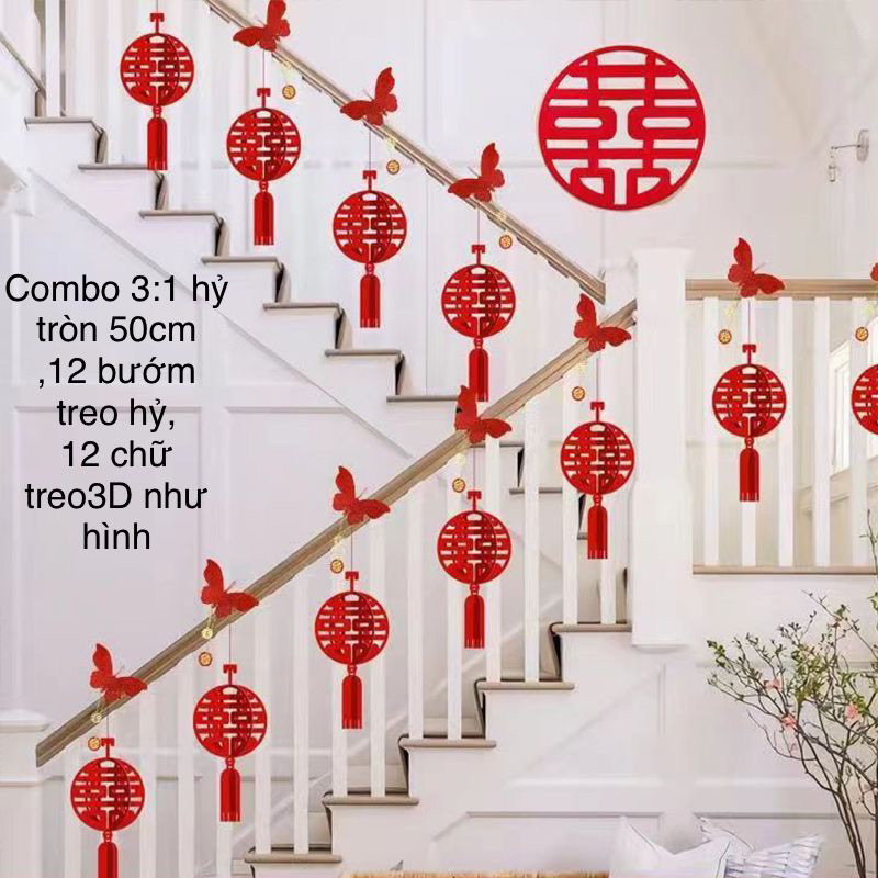 Trang trí cầu thang đám cưới đám hỏi