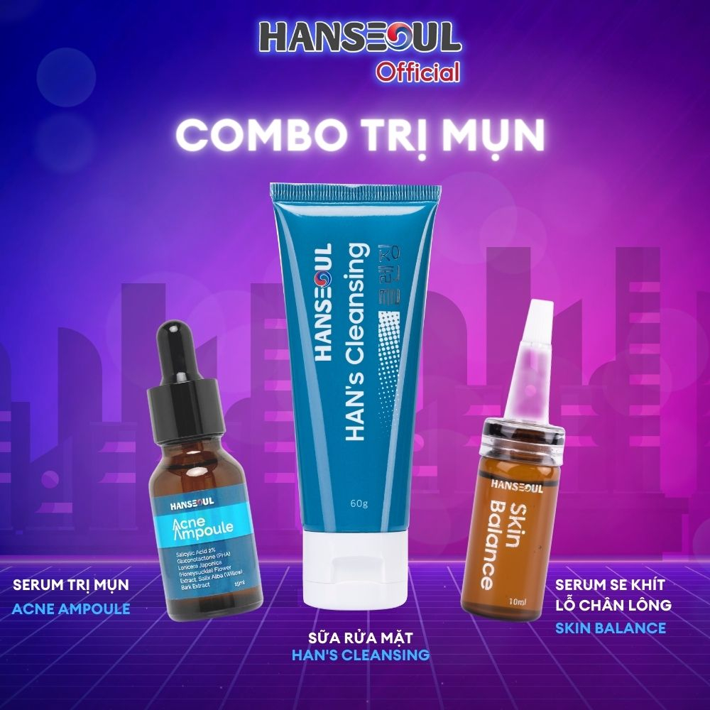 Combo 3 sản phẩm dưỡng da mỹ phẩm Hanseoul