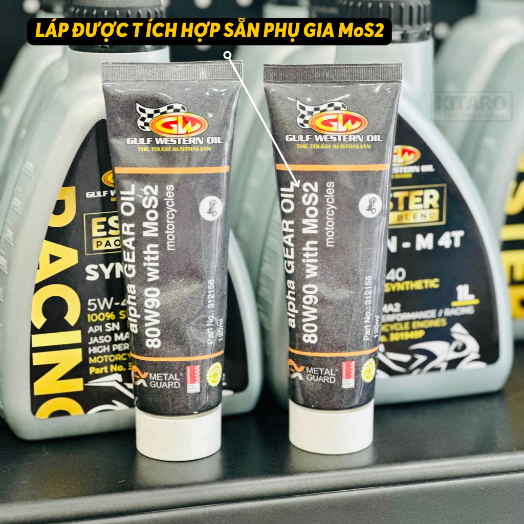 Nhớt Láp - Nhớt Hộp Số Xe Tay Ga Chống Hú Láp GULF 80W90 MoS2 120ml