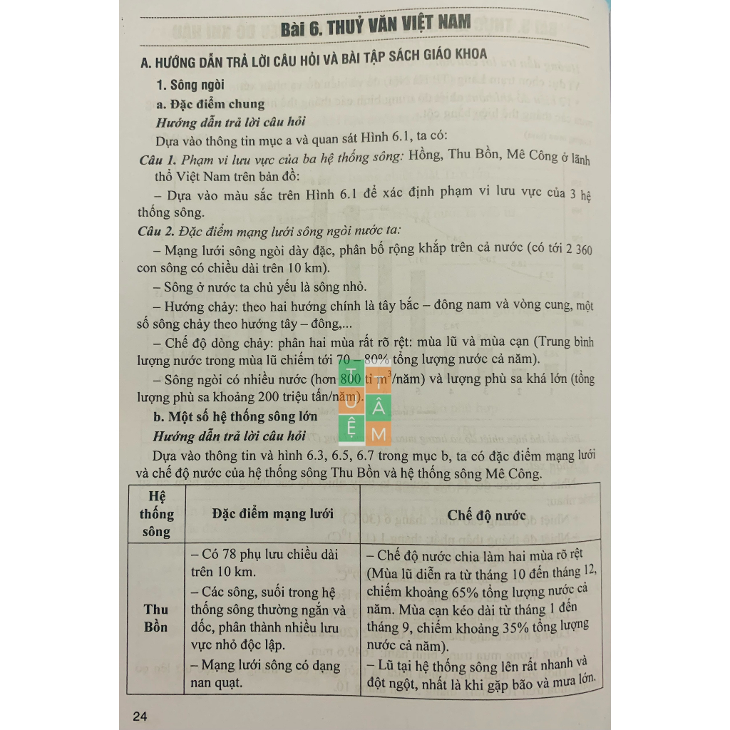 Sách - Hướng dẫn trả lời câu hỏi và bài tập Địa lí 8