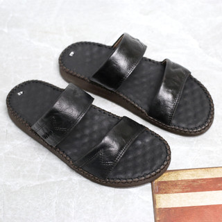 Dép da nam INICHI D1160 da bò đế đốc