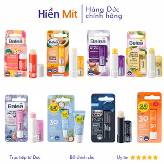 Bill Đức-Son Balea dưỡng môi hồng nhạt/không màu tự nhiên từ Đức có cho nam matte không bóng chống nắng spf