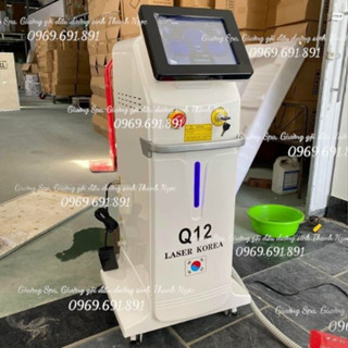 Máy laser xóa xăm Q12, máy 2in1 xóa xăm, xóa nám tàn nhang Made in Korea chính hãng,bảo hành 12 tháng[Thiết bị spa 8686]