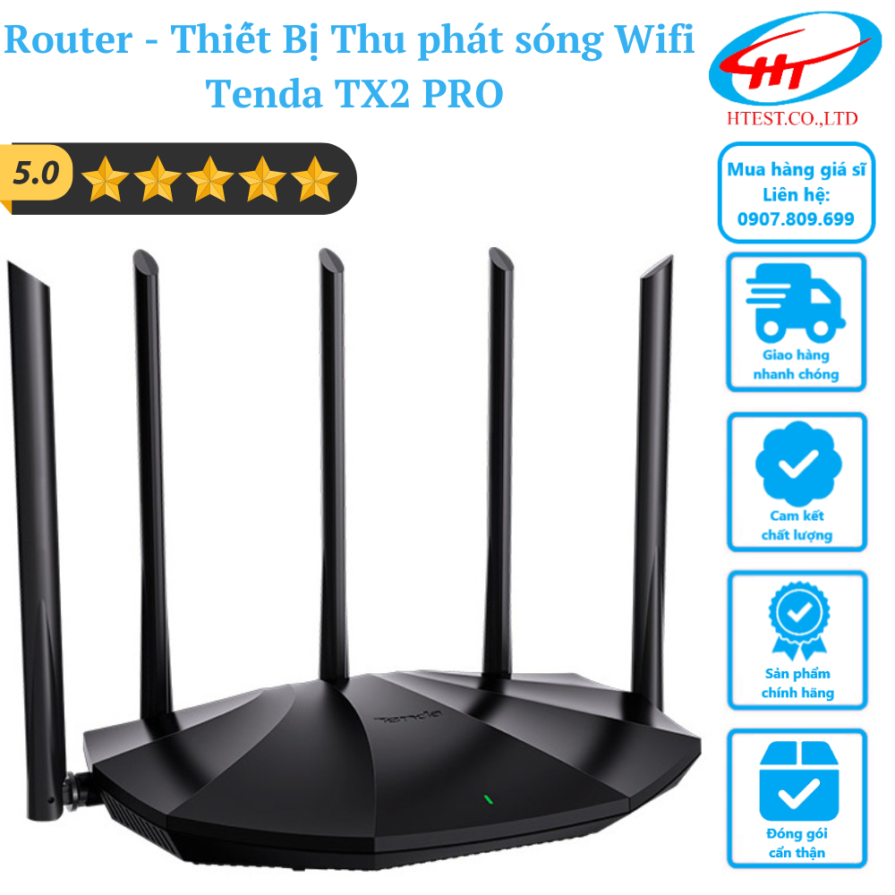 [TX2 PRO] Router – Thiết Bị Thu phát sóng Wifi Tenda TX2 PRO - Hàng chính hãng