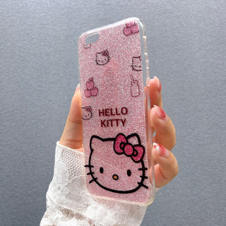 [ Iphone 6/6S ] Ốp Lưng Dẻo Kim Tuyến Hello kitty