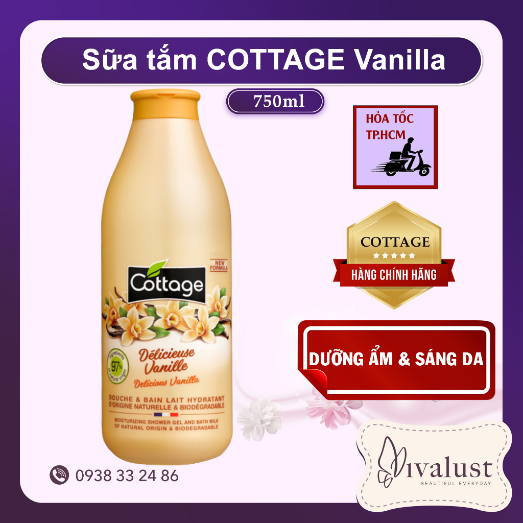 Sữa tắm COTTAGE La Vanilla - Hương Vani (750ml)