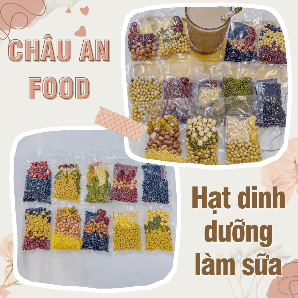 Set Mix Hạt Dinh Dưỡng Tiện Dụng Làm Sữa Hạt, Nấu Đồ Ăn Dặm Cho Bé, Gói Hút Chân Không